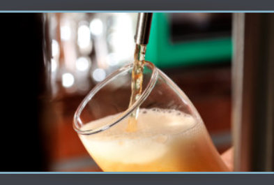 Draught beer being poured